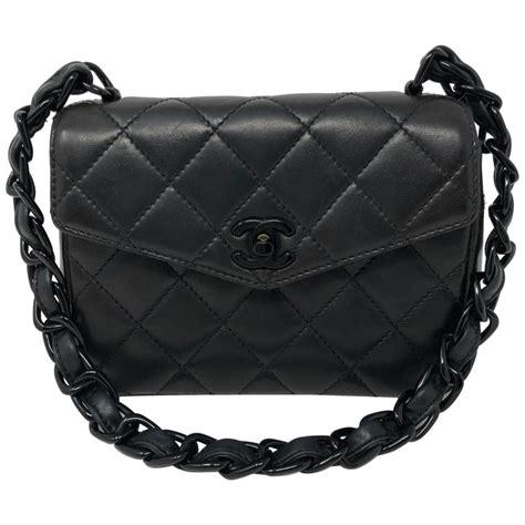 chanel all black bag